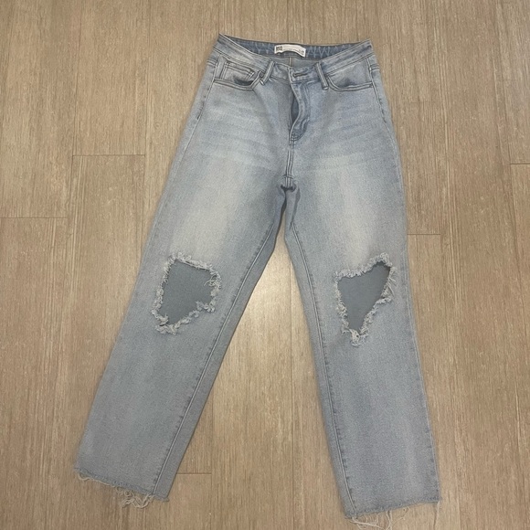 RSQ Women's Light Blue Distressed Jeans - Picture 1 of 6
